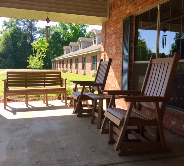 front porch with chairs